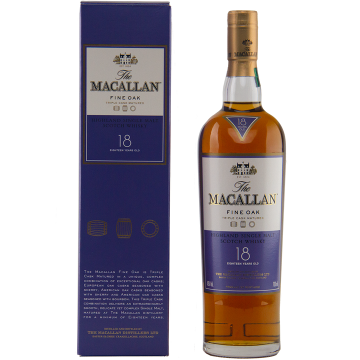 The Macallan 18 Year Old Fine Oak Single Malt Scotch Whisky