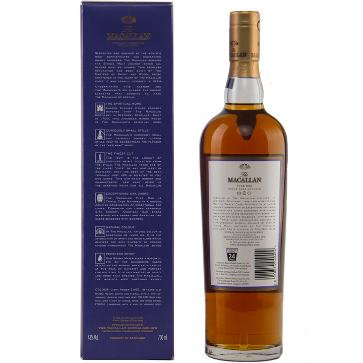 The Macallan 18 Year Old Fine Oak Single Malt Scotch Whisky