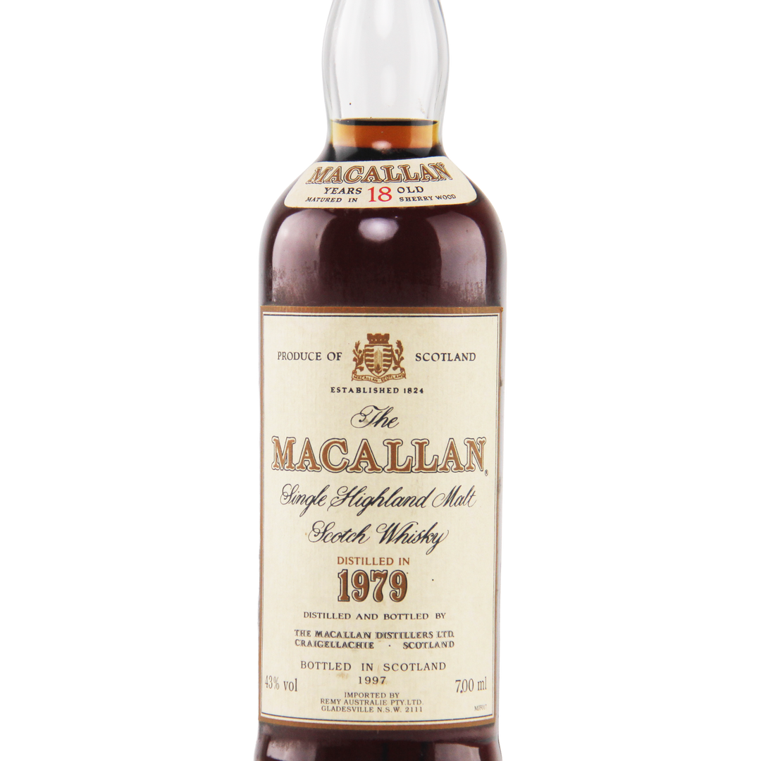 Macallan whisky bottle on a white background