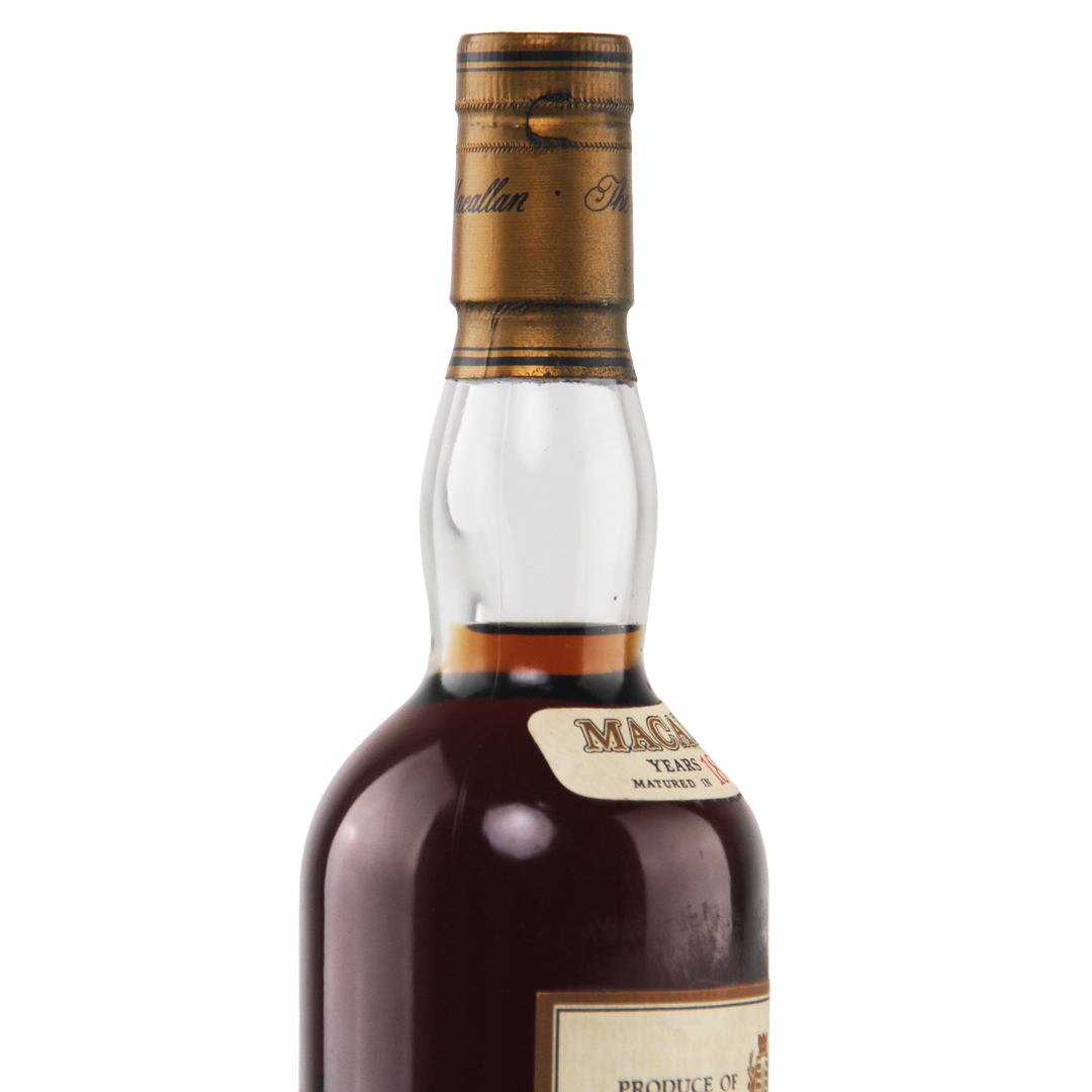 Bottle of Macallan whisky on a white background