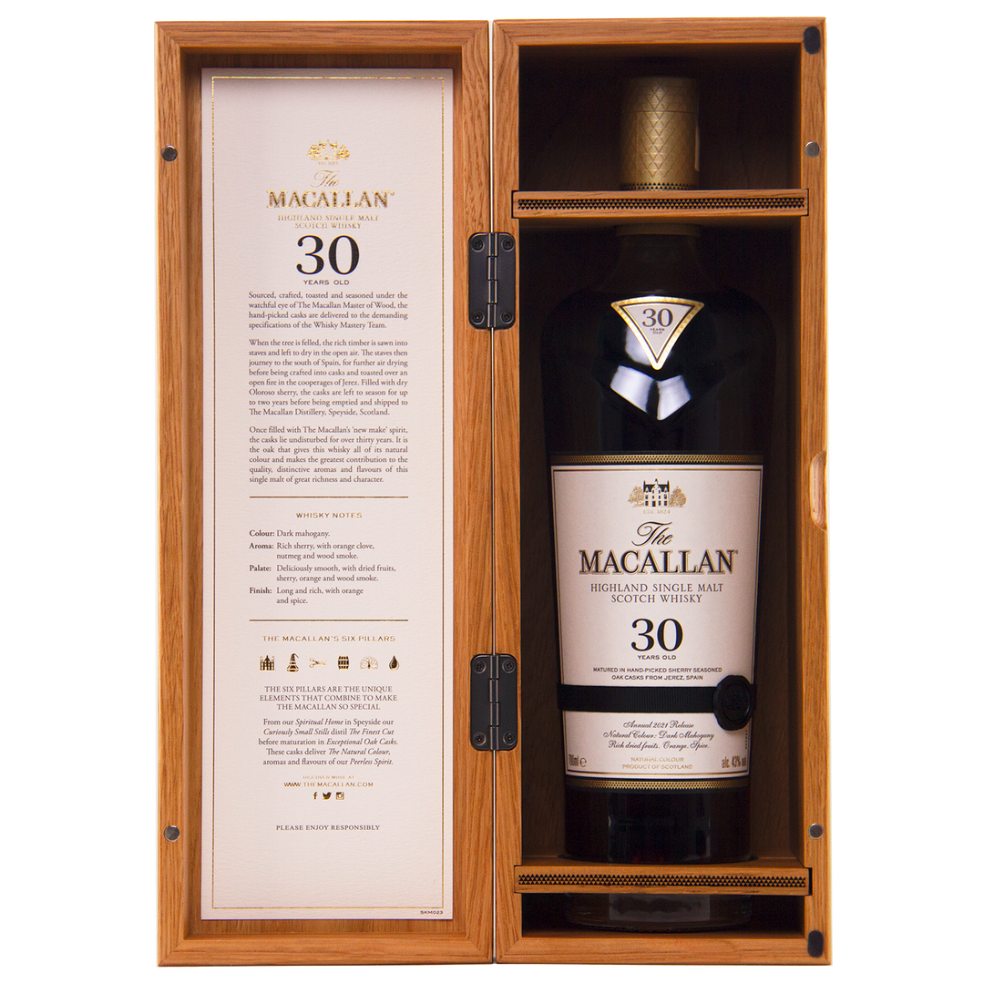 The Macallan 30 Year Old Sherry Oak (2021 Release) Single Malt Scotch Whisky