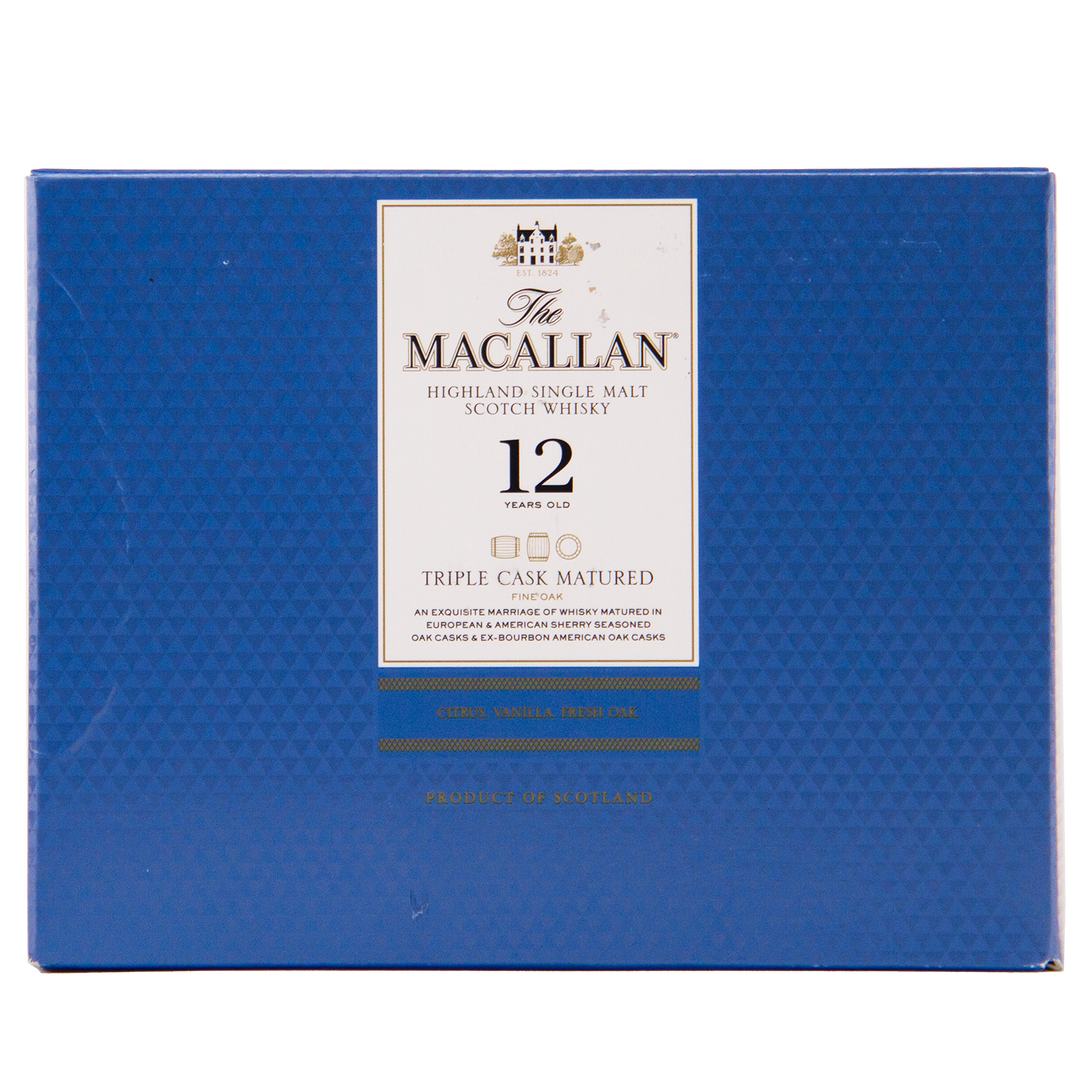 The Macallan Triple Cask 12 Year Old Miniature Set 12x50ml Single Malt Scotch Whisky