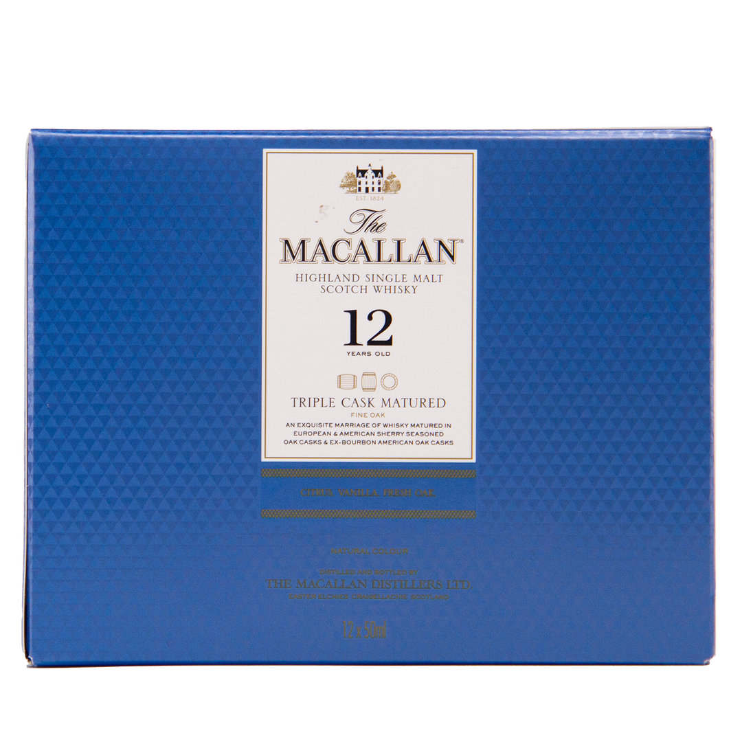 The Macallan Triple Cask 12 Year Old Miniature Set 12x50ml Single Malt Scotch Whisky