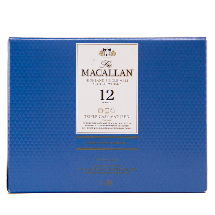 The Macallan Triple Cask 12 Year Old Miniature Set 12x50ml Single Malt Scotch Whisky