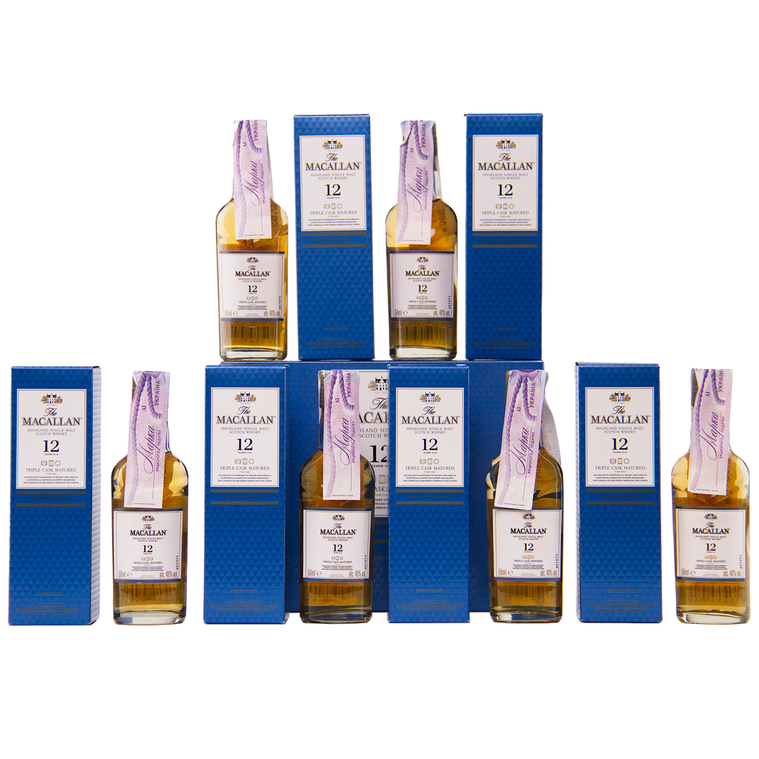 The Macallan Triple Cask 12 Year Old Miniature Set 12x50ml Single Malt Scotch Whisky