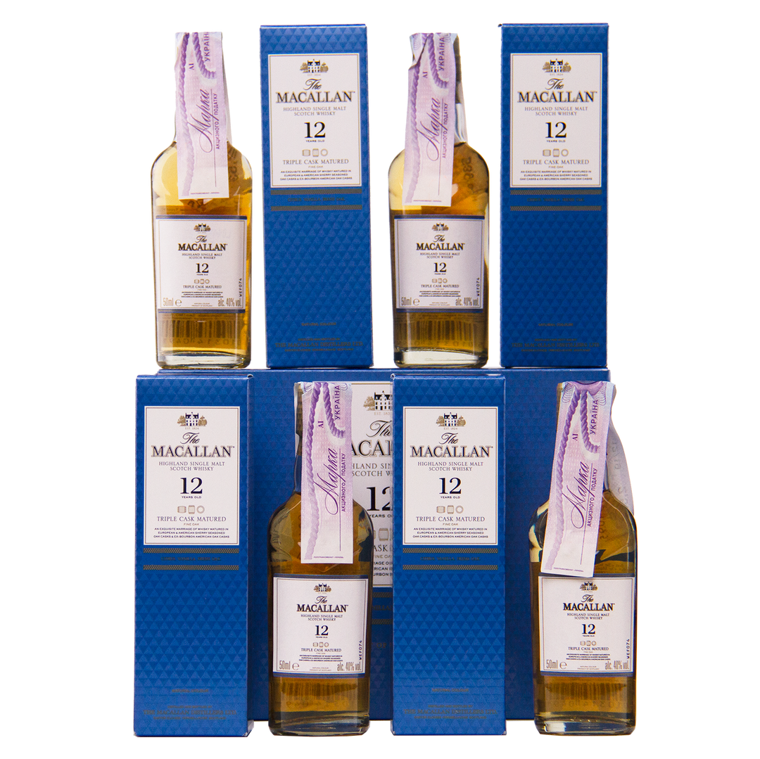 The Macallan Triple Cask 12 Year Old Miniature Set 12x50ml Single Malt Scotch Whisky