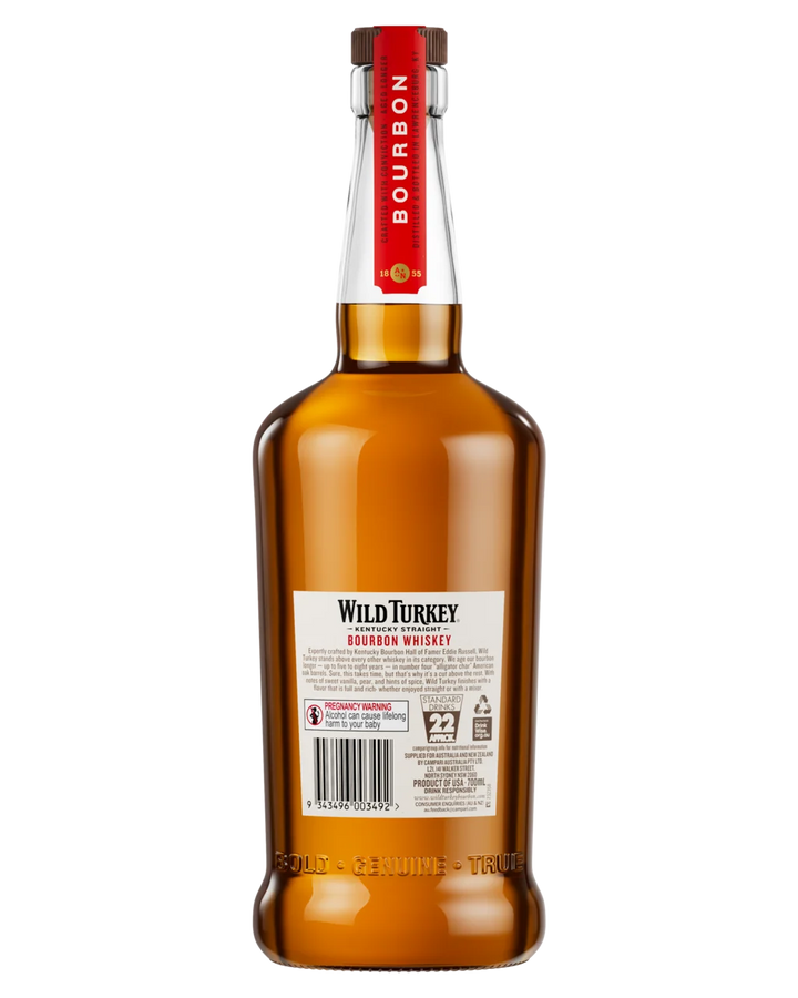 Wild Turkey 81 Proof Kentucky Straight Bourbon Whiskey 700ml