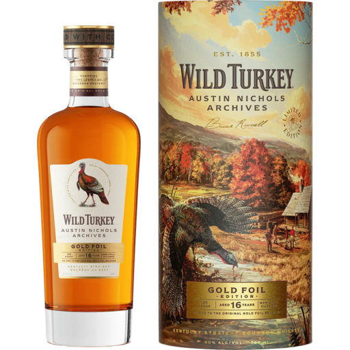 Wild Turkey Austin Nichols Archives Gold Foil Limited Edition 16 Year Old Bourbon Whiskey 750ml