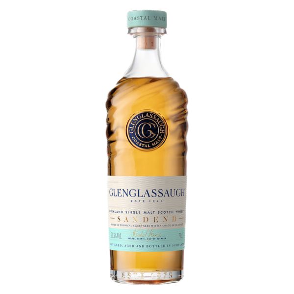 A standalone of the Glenglassaugh Sandend salty and briny single malt whisky.