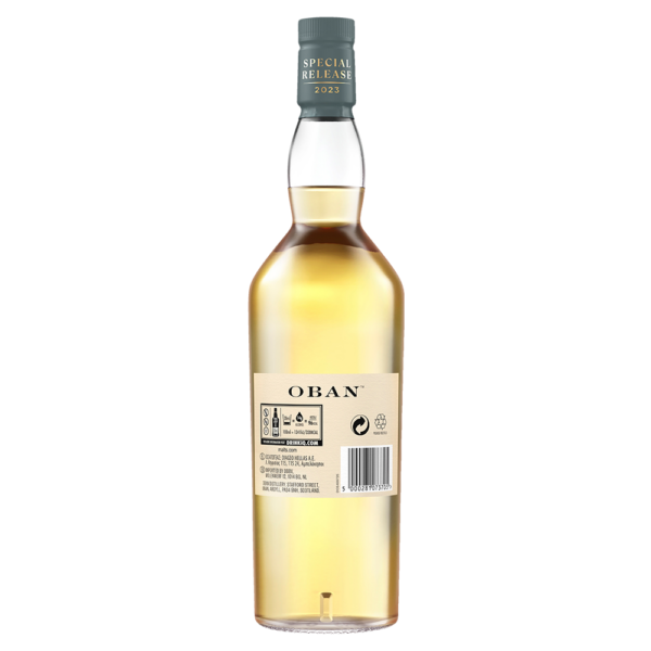 Back of the Oban 11 Year Old Special Release 2023 bottle