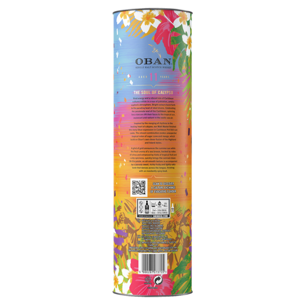 Back of the Oban 11 Year Old Special Release 2023 cannister