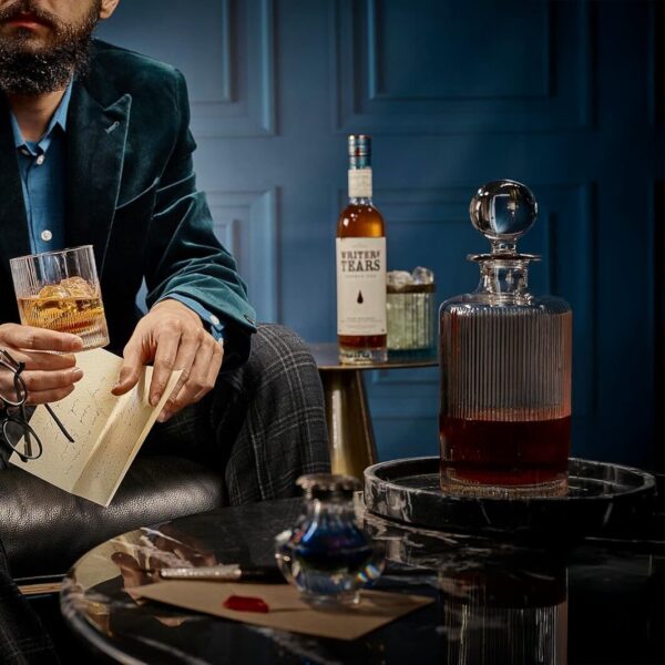 A masterful blend of single pot still and single malt whiskeys, Writers Tears Double Oak is aged in American oak bourbon barrels before finishing in French oak Cognac casks. - Whisky Estate