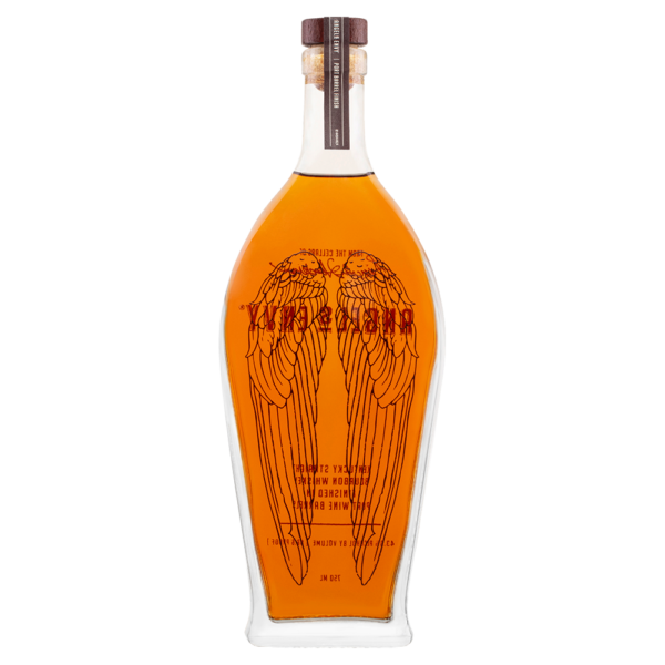 Angel's Envy Bourbon bottle, featuring a smooth bourbon finished in ruby port casks, with notes of vanilla, caramel, ripe fruit, and a touch of spice. - Whisky Estate