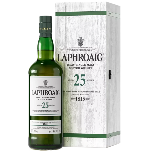 Aged for 25 years in bourbon and European oak, the 2023 edition of Laphroaig delivers bold peat smoke, citrus, vanilla, and oak spices with a long, smoky finish. - Whisky Estate