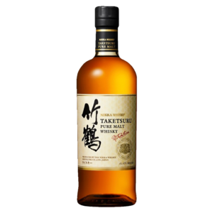 A bottle of Nikka Taketsuru Whisky, offering a refined blend of fruity sweetness, light smoke, and malt from Yoichi and Miyagikyo distilleries. - Whisky Estate