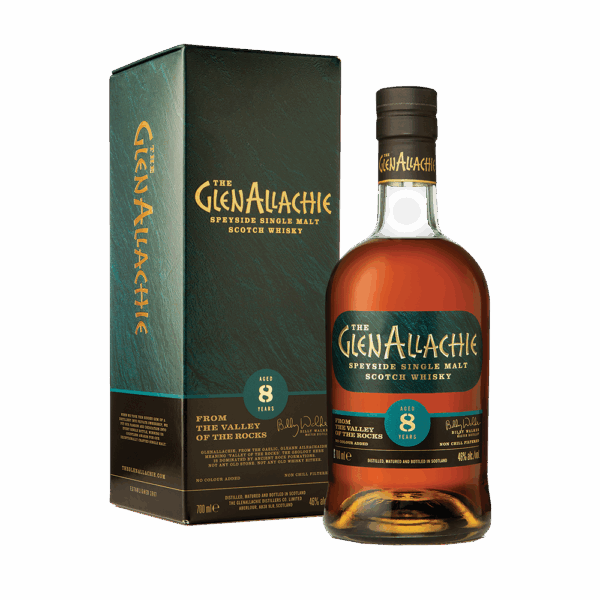 GlenAllachie single malt scotch whisky, aged for 8 years in a variety of sherry casks - Whisky Estate