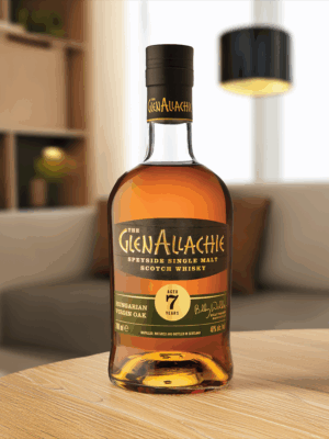 The GlenAllachie 7 Year Old Hungarian Oak is a distinctive single malt, initially matured in American oak before a secondary maturation in rare, air-dried Hungarian virgin oak casks. This unusual wood choice imparts rich, spicy complexity, highlighting GlenAllachie’s commitment to innovative cask management. - Whisky Estate