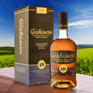 Matured in rare Chinquapin oak casks, this 10 year old GlenAllachie offers a bold fusion of spice, toasted oak, and rich toffee. - Whisky Estate