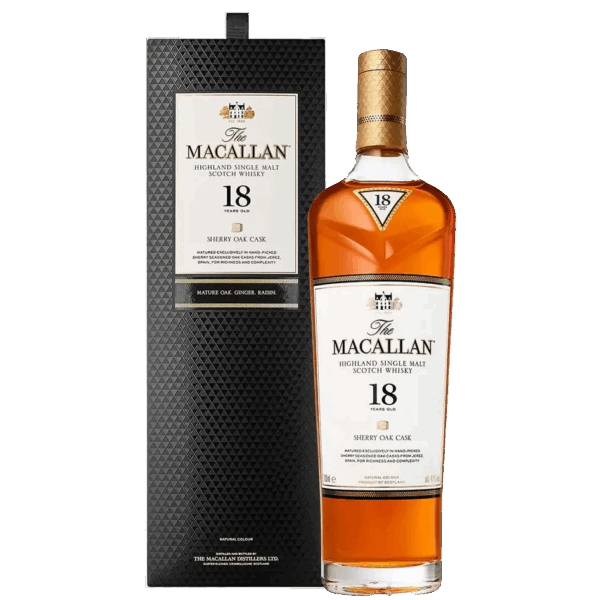 The Macallan 18 Year Old Sherry Oak 2024 Release is a beautifully crafted single malt, matured exclusively in hand-selected sherry-seasoned oak casks from Jerez, Spain. - Whisky Estate