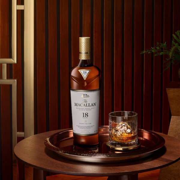 The Macallan 18 Year Old Sherry Oak 2024 Release is a beautifully crafted single malt, matured exclusively in hand-selected sherry-seasoned oak casks from Jerez, Spain. - Whisky Estate