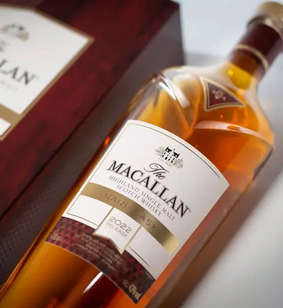 The Macallan Rare Cask 2022 Release is a meticulously crafted single malt, drawn from a limited selection of the finest sherry-seasoned oak casks. - Whisky Estate