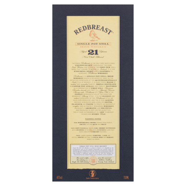 Redbreast 21 Year Old Single Pot Still Irish Whiskey - Image 5