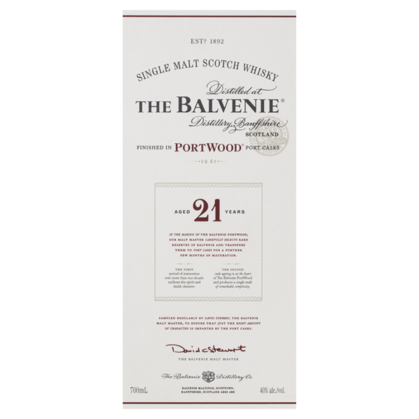 The Balvenie PortWood 21 Year Old Single Malt Scotch Whisky - Image 3